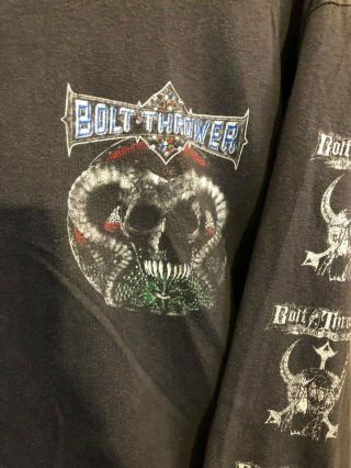 Bolt Thrower 92 tour LS shirt orig vtg vintage Napalm Death Carcass Benediction 2