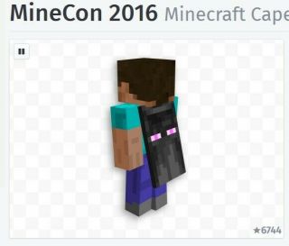 Minecraft 2016 Minecon Cape Rare Name Account