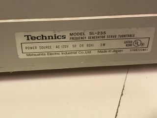 Vintage TECHNICS SL - 235 Turntable BELT GREAT W/PICKERING - XV15 625E 8