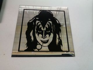 Vintage Kiss Rock Band 12x12 Large Mirror Gene Simmons Laser Etched Carnival