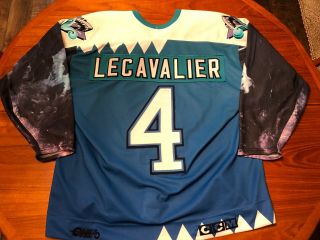Vincent Lecavalier Rimouski Oceanic Game Worn/Issued Jersey Signed Tie - dye Rare 3