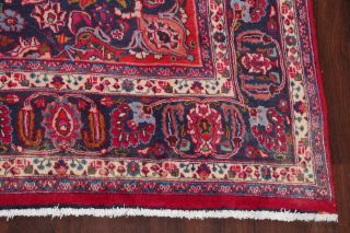 VINTAGE Traditional Floral RED Kashmar Area Rug Hand - Knotted WOOL Carpet 8x11 6