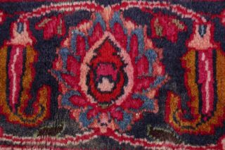 VINTAGE Traditional Floral RED Kashmar Area Rug Hand - Knotted WOOL Carpet 8x11 7