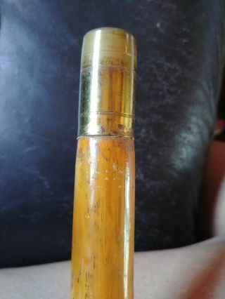 Vintage 3 Pc Bamboo Fly Rod (2) Tip Ends w Case H L LEONARD MILLS ENGRAVED 2 2