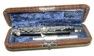 Rare Old German G.  R.  Uebel Erlbach Piccolo Flute,  All Over