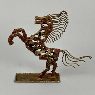 Pal Kepenyes Brutalist Brass & Copper Horse Sculpture