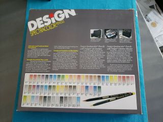 Vintage Design Spectracolor 60 Piece Color Pencil Set In Case NIB 6