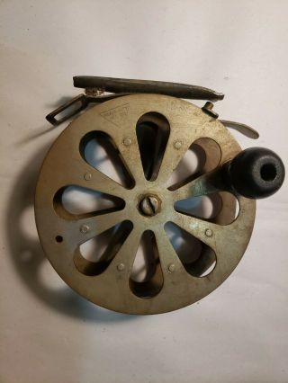 Vintage Ocean City Mfg Co.  Fishing Reel Large Fly Fishing Style Old Unique Rare