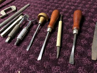 50,  Vintage Leather Tools,  Craft Tools,  Rawhide Hammer,  Clamps,  Swivel Knives 4