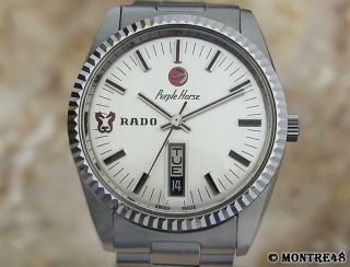 Rado Purple Horse Swiss Made Vintage 1960 Men Stainless St Auto 36mm Watch As138