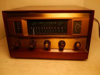 Vintage Early The Fisher Model 500 Mono Receiver Wood Cabinet El37
