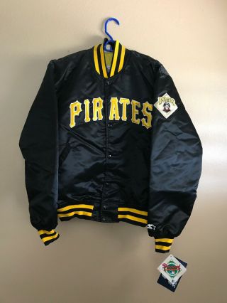 Rare Vintage Starter Pittsburgh Pirates Satin Bomber Jacket With Tags Sz L
