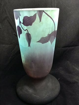 Masterpiece Antique Daum Nancy Cameo Glass Vase France 11 3/8” Rare 3