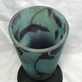 Masterpiece Antique Daum Nancy Cameo Glass Vase France 11 3/8” Rare 6