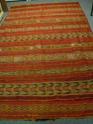 Antique Hand Woven Morocco Middle Atlas Zemmour Wool Rug Gorgeous 5 