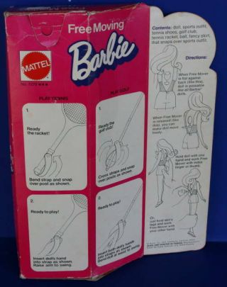 Vintage 1974 MOVING BARBIE doll in worn open box Mod TNT face 4