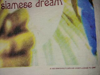 Vintage 1993 Smashing Pumpkins T - Shirt Siamese Dream alt cover art Giant XL 5