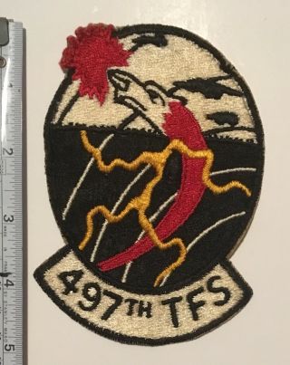 Usaf Patch - 497th Tactical Fighter Squadron Tfs Old Rare