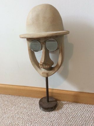 Vintage 1960 Bennington Potters David Gil Pottery Bust Sculpture Man Bowler Hat