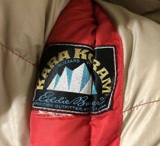 Vintage Eddie Bauer Kara Koram Goose Down Winter Jacket Fur Hood Red 1950s M/L 5