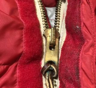 Vintage Eddie Bauer Kara Koram Goose Down Winter Jacket Fur Hood Red 1950s M/L 6