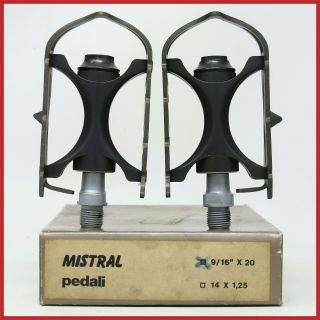 Nos Ofmega Mistral Pedals Quill Vintage 80s Road Racing Bike Bicycle Nib Old