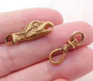 18ct Gold Eagles Head Clasps For Bracelet/ Necklace,  Rare Georgian 18th Century