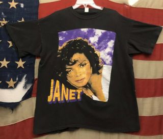 Vintage 90’s Janet Jackson Bootleg Hip Hop Rap Tees T Shirt Sz Xl Single Stitch