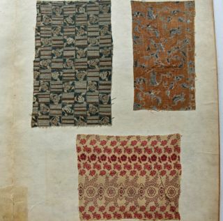 1870s Japanese Fabric Sample Book : Western Printed Cotton,  Indian Chintz,  Batik 4