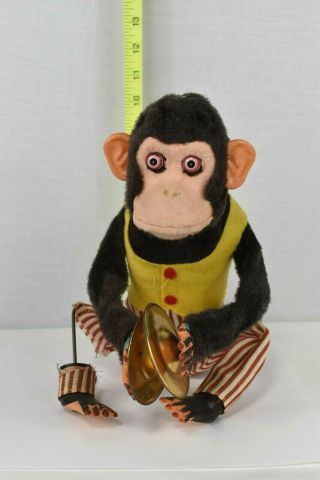 Vintage Ck Musical Jolly Chimp Cymbal Clapping Monkey Battery Operated