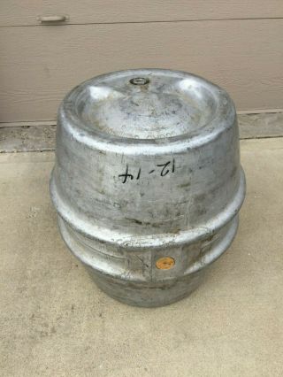 Rare Coors Full Barrel Beer Keg 31 Gallons Vintage Aluminum