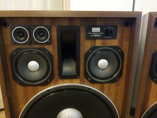 Vintage Sansui Sp - x 8000 4 Way 6 Speaker System 12