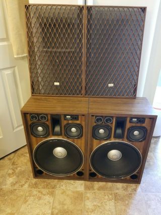 Vintage Sansui Sp - X 8000 4 Way 6 Speaker System