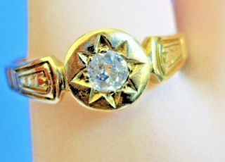 Final Reduction - Antique Victorian 18ct Gold & Old Cut Diamond Ring