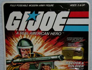 G.  I.  JOE “BAZOOKA SOLDIER” CODE NAME: ZAP 1982 MOC VINTAGE 11 BACK HASBRO 6110 3