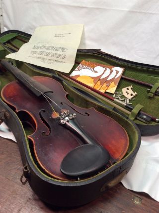 Antique Violin Giuseppe Guarnerius Fecit Cremona 1701 1704 Del Jesu W 2 Bows