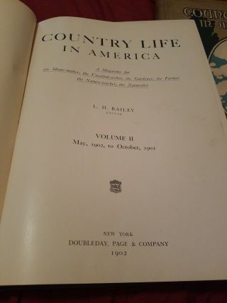 Vintage 1902 COUNTRY LIFE IN AMERICA - Vol.  1&2 - HC Bound Vintage Book - 3