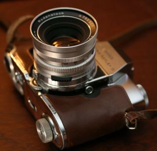 Vintage Kodak Retina Reflex III 35MM Camera & Leather Hard Case 5