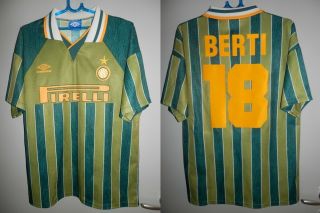 Shirt Inter Maglia 1995 - 1996 Berti Serie A Jersey Italia Calcio Vintage Trikot