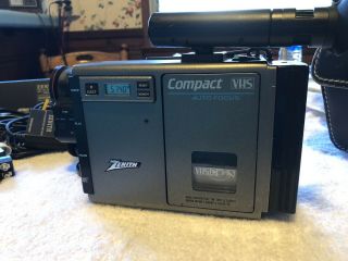 Vintage Zenith Vm6200 Compact Vhs Camcorder With Accessories Cond
