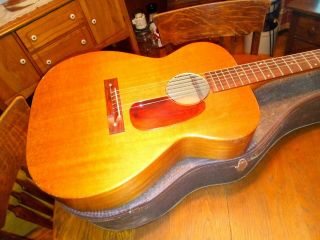 Vintage Circa 1950s 60s Harmony H165 Acoustic Flat Top Mahogany Guitar