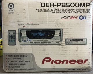 Old School Pioneer DEH - P8500MP Cd Player,  RARE,  Vintage,  SQ,  NIB,  NOS 5
