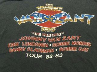 1982 - 1983 Tour Van Zant Band Last of The Wild Ones Concert Shirt Vintage Rare 4