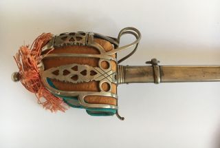 Vintage Scottish Basket Hilt Broad Sword. 7