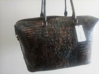Rare Nwt Brahmin Duxbury Carryall Talisman Leather Travel Luggage Weekender Bag