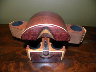Vtg Po Shun Leong 1991 Hand Crafted Exotic Art Wood Jewelry Box Sculpture Signed 6