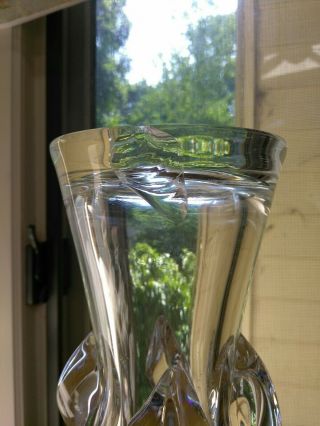 Vintage Steuben crystal art glass rose vase 8090 George Thompson 1959 modern 6