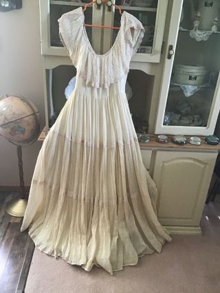 Vintage Gunne Sax Victorian Gauze Dress
