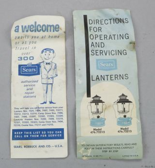 Vintage 1970 Sears Coleman Gas Lantern 2 Mantle • RARE 7