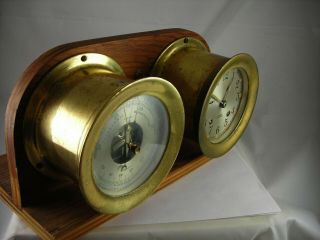 Vintage Chelsea Ship ' s Bells,  clock and Barometer.  Everything 2